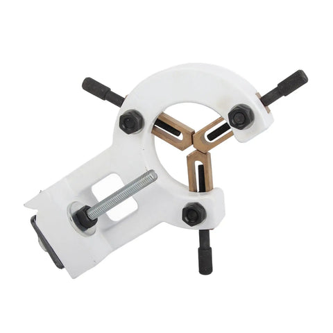 Rock Solid Cast Iron Steady Rest For Mini Wood Lathes 8X16 Inch Metal Center Frame Stabilizer with adjustable arms and clamps.