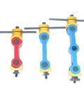 Universal Adjustable Cnc Mill And Lathe Workpiece Stop Positioner Precision Locator Tool Crafted From Rock Solid Standard Steel With M10 Threads, three sizes shown.