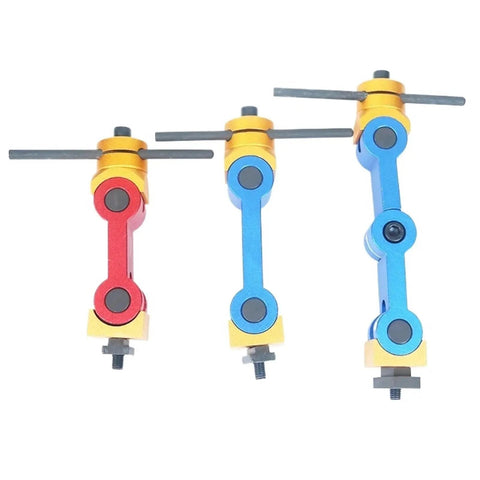 Universal Adjustable Cnc Mill And Lathe Workpiece Stop Positioner Precision Locator Tool Crafted From Rock Solid Standard Steel With M10 Threads, three sizes shown.