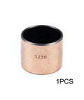 Rock Solid 1Pc Sleeve Bearing 32MM ID X 36MM OD X 30MM Length Oilless Bushing Carbon Steel Base With Sintered Bronze Layer shown from the side.