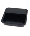 Black 2 Pack Concealed Recessed Sliding Door Pull Handles with 1.26 inch hole distance, square invisible zinc alloy cabinet pulls