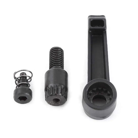 Kickass M8 Clamping Lever And Adjustable Toggle Handle Knobs featuring quick release return spring, black metal parts.