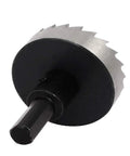 42mm Hole Saw Cutter Kit With 70mm Long HSS Twist Drill Bit Spring Loaded Design 6mm Pilot 15mm Cutting Depth Includes Hex Wrench And Case