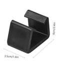 Outdoor Wicker Furniture Fasteners And Sofa Clips For Securing Rattan Chairs And Sectional Sets Weather Resistant Plastic Clamps Heavy Duty For Patio Lounge No Fuss Install Durable Non Slip Garden Clip Kit 8 Pieces, showing a single black plastic clip with dimensions 6cm by 3.5cm.