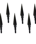 125 Grain Traditional Broadheads For Archery Hunting Dope Screw In Wide Heads 6 Pack shown front view
