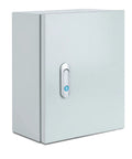 Heavy Duty Steel Electrical Junction Box Indoor And Outdoor Wall Mounted Enclosure Built Tough As Nails With Waterproof Dustproof Metal Cover For Security Locks And Quick Mounting Plates, gray, wall-mounted, lockable cover.
