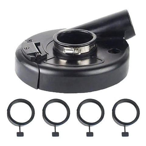 Universal 7 Inch Dust Shield for Angle Grinders Surface Grinding Dust Cover with Metal Clamp and Iron Ring, Durable and Wear Resistant