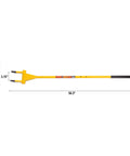 Demolition Fork Wrecking Pry Bar 56 Inch Two Sharp Tines for heavy duty flooring and roofing demolition jobs, side view