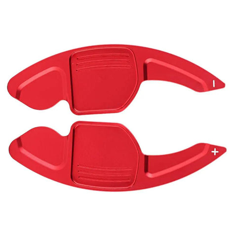 Two Piece Aluminum Alloy Shift Paddle Extensions For Audi A3 A4L 2013 2016 And A5 2012 2016 Bright Red Interior Accent Upgrade
