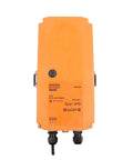 Top Shelf Industrial Damper Actuator That Gets The Job Done Fast With Rock Solid Stability And No Fuss Install Works Great As Valve Controller At 20Nm Torque Running Smooth On 100 To 240VAC Current, compact orange actuator view.