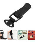 Four Pack Toggle Clamp Latch Kit With Medium Spring Loaded Lock Clips For Doors Windows Cabinets And Lids Built Tough Iron Construction Quick Release Fasteners With Screws Black
