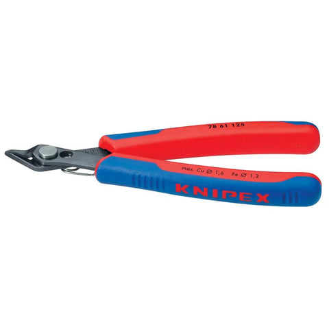 5-Inch Electronics Super Knips With Comfort Grip, Flush-Cut Snips For PCBs And Fiber Optic Cables, Induction-Hardened 64 HRC Blades