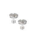 Built Tough Quarter Inch 20 Thread Slotted Screws For Camera Quick Release Plates And Tripod Mounts, Nickel Brass Build, pack of two
