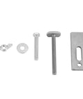 Compact T Track Mini Hold Down Clamp Kit with adjustable screws for CNC router tables and wood engraving projects components displayed.