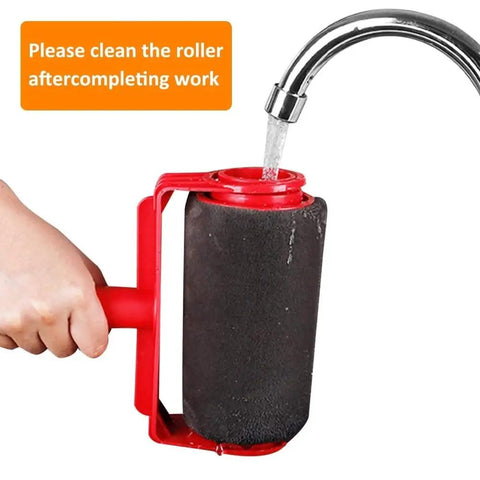 Cut The Grind And Skip The Tape With This Seamless Paint Roller And Flocked Wall Edger For Fast Mess Free Coating Save Bucks And Nail Pro Look On Any Surface Real Quick Deal. Cleaning a seamless paint roller with water.