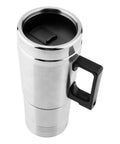 Road Trip Ready 12V Car Electric Kettle Heats Water Instantly Plugs Straight Into Cigarette Lighter slim stainless steel mug with lid and handle