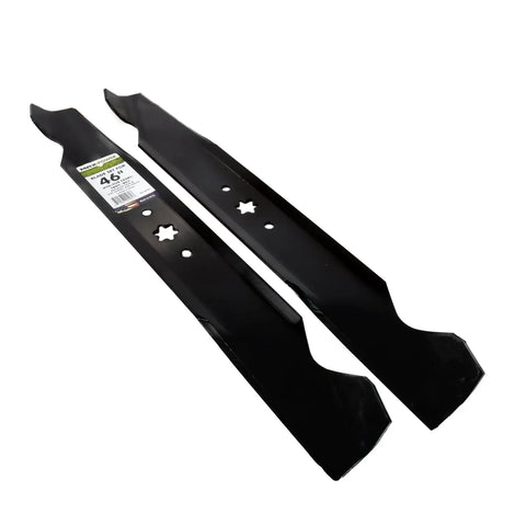 Beefed Up 2 Blade Replacement Set For 46 Inch Cut MTD Cub Cadet Troy Bilt Lawn Mowers Replaces OEM Numbers 942 04244