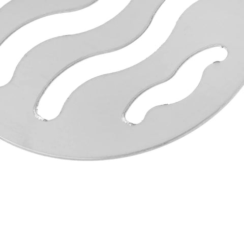 Real Beefy Stainless Steel Drain Cover Grates for 2.5 Inch Round Drains Rustproof Sink Strainer Screen 10 Pack close-up of grate design.