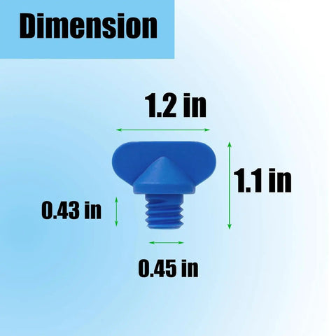 Dimensions of Engine Water Drain Plug Kit For Mercruiser 22806608A02 Replacement Sierra 18 4226 GLM 13992, shown in inches.