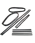 Weatherstrip Kit for 1976-1986 Jeep CJ Scrambler With Movable Vents Inner And Outer Belts Upper Channel And Division Bar visible parts