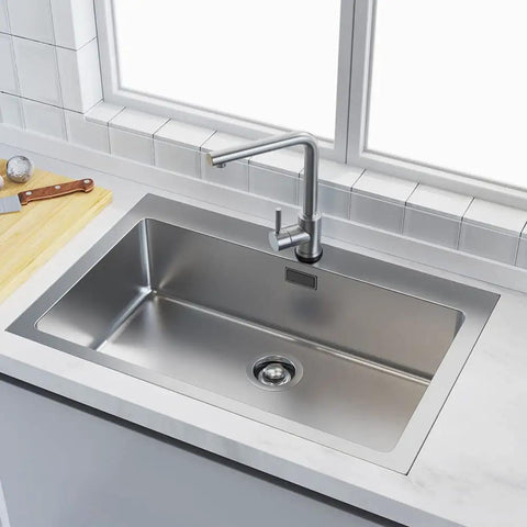 Brushed Stainless Steel Sink Flange and Stopper Universal Three and a Half Inch Drain Fit for Garbage Disposal Replacement Parts