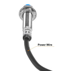 Inductive Proximity Sensor M8 Switch Normally Open PNP DC 6-36V 2mm Sensing Distance with 3.9ft Lead and power wire label