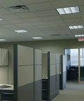 Office lit by Emergency Battery Backup for Fluorescent Ballasts, T8 Compatible, 550 Lumen Output, during power failure