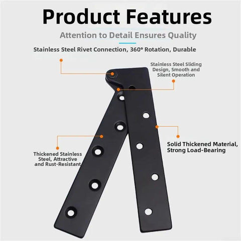 Heavy Duty Stainless Steel Cabinet Hinges Delivering 360 Degree Smooth Swivel Rotation For Wardrobe Doors showing features and design details.