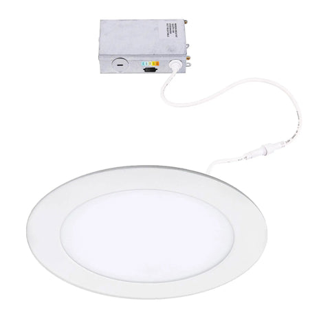 Badass 6 Inch Led Round Recessed Downlight 5CCT Selectable 14W 1200 Lumens with remote driver and wiring for easy installation.