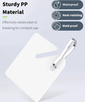 50 Pcs 1.5 Inch Slotted Key Tags With Metal Snap Hooks White Plastic Hanging Tags For Key Cabinets Boxes And Lockers Durable Frosted Square ID Tags For Home Office And Garage Organization