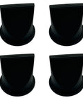 One And One Half Inch Duckbill Valve Kit Replacement For RV And Boat Toilet And Refrigerator Vacuum Generators S T J VHT VG Series Pumps Backflow Prevention Kit Four Pack, black rubber, front view.