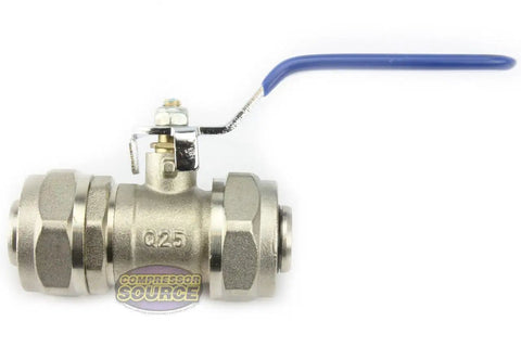 Three Quarter Inch Air Line Valve With Shut Off For M7500 System Compatible With RapidAir, featuring blue handle