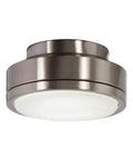 Rudolph Light Kit For F727 Ceiling Fan In Brushed Nickel With Frosted White Glass LED Lamp Steel Construction 3000K Warm White