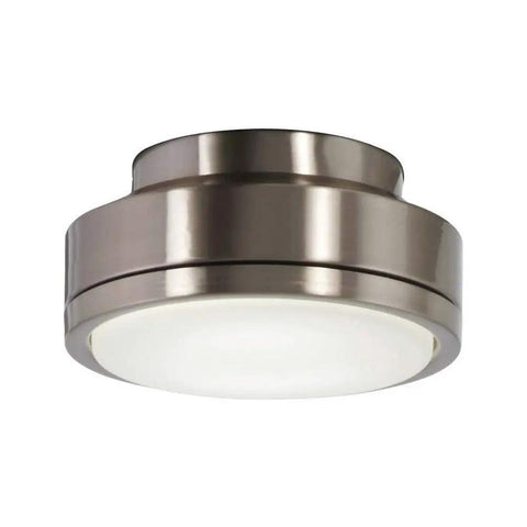 Rudolph Light Kit For F727 Ceiling Fan In Brushed Nickel With Frosted White Glass LED Lamp Steel Construction 3000K Warm White