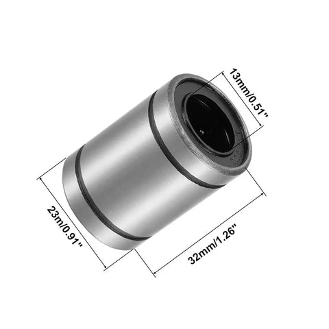 LM13UU 13mm Linear Ball Bearings With Double Sealed Design For Go To Clean Contaminant Shielding And Low Friction Motion On CNC Machines And 3D Printers 12 Pack Pro Grade, 13x23x32mm