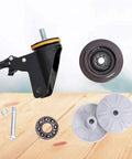 Badass Heavy Duty Swivel Casters With Dual Lock Brakes Smooth As Butter Rubber Wheels For Furniture showing M12 threaded stem and wheels.