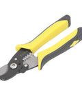 Heavy Duty Multifunctional Wire Stripper And Cutter High Hardness Alloy Steel Design With Comfortable Pvc Tpr Grip close-up view.