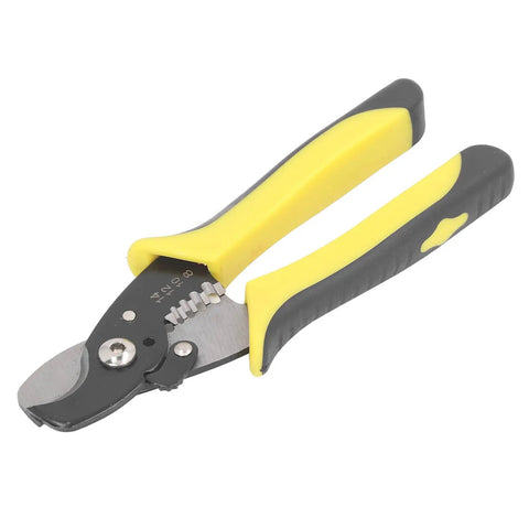 Heavy Duty Multifunctional Wire Stripper And Cutter High Hardness Alloy Steel Design With Comfortable Pvc Tpr Grip close-up view.