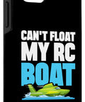Can't Float My RC Boat Sailboat Case For IPhone 12 Mini Two Part Protective Case with RC boat graphic on black background