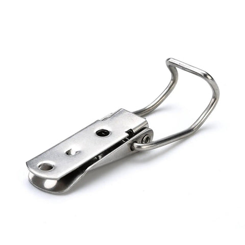 Heavy Duty Mild Steel Cabinet Hasp Lock Kit With Spring Loaded Toggle Latch 74 By 20 for sliding doors and windows, close-up view