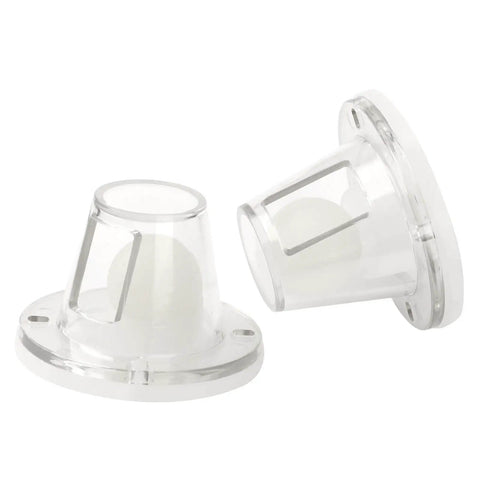Self Bailing Boat Scupper Drain Valve Ball Universal Fit For Three Quarters Inch To One And One Half Inch Openings Clear Two Pack Easy Install