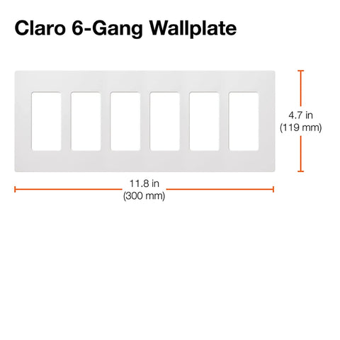 Six Gang Decorator Light Switch Cover Plate For Rocker Switches And Outlets Screwless Gloss White Wall Plate dimensions