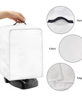 Cozy Flannel Coffee Maker Cover With Top Handle Keeps Your Coffee Station Dustproof And Waterproof Featuring A Decorative Coffee Pot Print