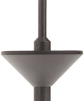 Front view of router subbase centering pin and cone, metal gray, for 1/4 in. or 1/2 in. collet