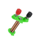 Electromagnet component from Two Set Hands On Electromagnetism Lab Kit For Educational Learning With Electric Bell Experiments, green base.