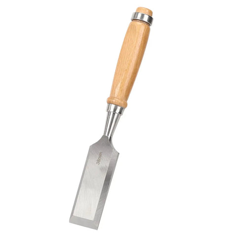 Pro Level Wood Chisel Set With Sturdy Wooden Handles And Razor Sharp Steel Blades Built Tough For smooth carving, 38mm blade.