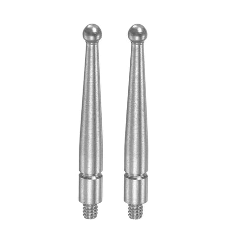 Dial Test Indicator Contact Point With 2mm Ball Tip, HSS High Speed Steel Probe, M1.6x0.35 Thread, 0.82 Inch Length, 2 Pack