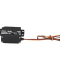 Heavy Duty Digital Servo Motor Packing Big Time 14 Kg Torque For Quick Response Rc Cars Boats And Robot Projects Featuring Dead Straight Accuracy And Rocksteady Reliability One Piece, showing side view with wires.