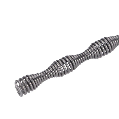 33 Foot Manual Drain Auger Snake Heavy Duty Spring Steel Pipe Cleaner with flexible spiral design for tackling stubborn clogs.