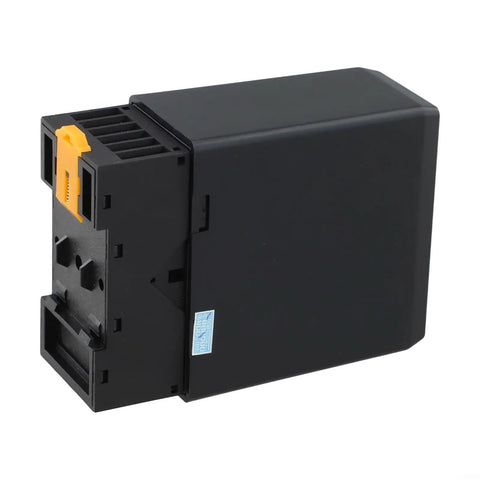 Pro Grade Vehicle Loop Detector For Automatic Doors And Parking Gates With Four Level Sensitivity And ABS Housing 78x40x108mm Inductive Loop Sensor For Security And Easy Access Control 24V Status Monitoring, shown from side angle